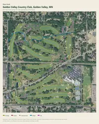 Golden Valley Country Club map print, map check on an aerial photo