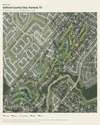 Golfcrest Country Club map print, map check on an aerial photo