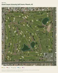 Grand Canyon University Golf Course map print, map check on an aerial photo