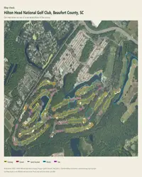 Hilton Head National Golf Club map print, map check on an aerial photo