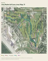 Jersey Meadow Golf Course map print, map check on an aerial photo