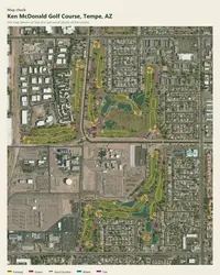 Ken McDonald Golf Course map print, map check on an aerial photo