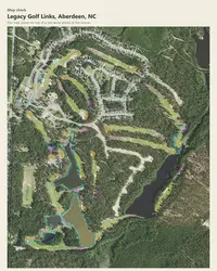 Legacy Golf Links map print, map check on an aerial photo