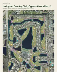 Lexington Country Club map print, map check on an aerial photo