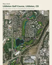 Littleton Golf Course map print, map check on an aerial photo