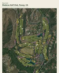 Maderas Golf Club map print, map check on an aerial photo