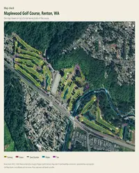 Maplewood Golf Course map print, map check on an aerial photo