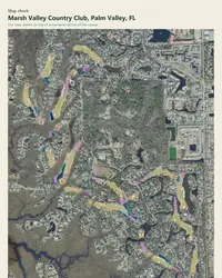 Marsh Valley Country Club map print, map check on an aerial photo