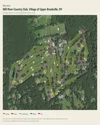 Mill River Country Club map print, map check on an aerial photo