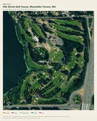 Nile Shrine Golf Course map print, map check on an aerial photo