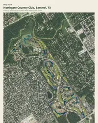 Northgate Country Club map print, map check on an aerial photo