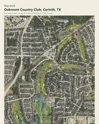 Oakmont Country Club map print, map check on an aerial photo