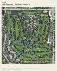 Old Orchard Country Club map print, map check on an aerial photo