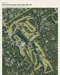 Pine Lake Country Club map print, map check on an aerial photo
