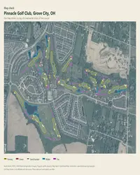 Pinnacle Golf Club map print, map check on an aerial photo