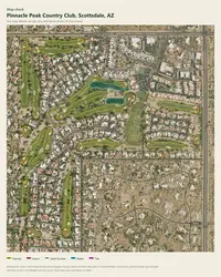 Pinnacle Peak Country Club map print, map check on an aerial photo