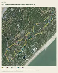 Port Royal Barony Golf Course map print, map check on an aerial photo