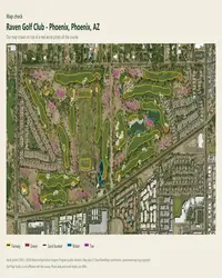Raven Golf Club - Phoenix map print, map check on an aerial photo