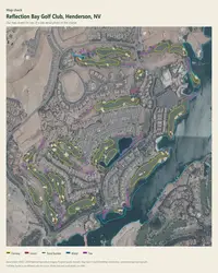 Reflection Bay Golf Club map print, map check on an aerial photo