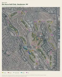 Rio Secco Golf Club map print, map check on an aerial photo
