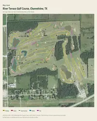 River Terrace Golf Course map print, map check on an aerial photo