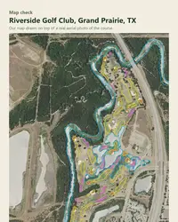 Riverside Golf Club map print, map check on an aerial photo