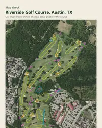 Riverside Golf Course map print, map check on an aerial photo