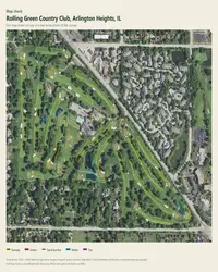Rolling Green Country Club map print, map check on an aerial photo