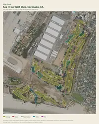 Sea 'N Air Golf Club map print, map check on an aerial photo