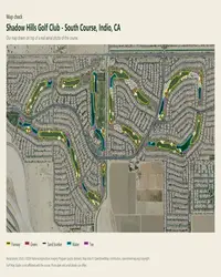 Shadow Hills Golf Club - South Course map print, map check on an aerial photo