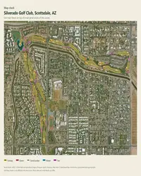 Silverado Golf Club map print, map check on an aerial photo