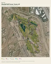 Silverbell Golf Course map print, map check on an aerial photo