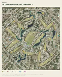 The Club at Westminster map print, map check on an aerial photo