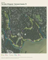 The Clubs of Kingwood - Deerwood map print, map check on an aerial photo