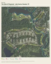 The Clubs of Kingwood - Lake Course map print, map check on an aerial photo