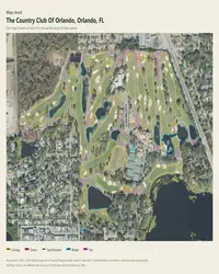 The Country Club Of Orlando map print, map check on an aerial photo