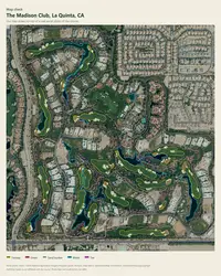 The Madison Club map print, map check on an aerial photo