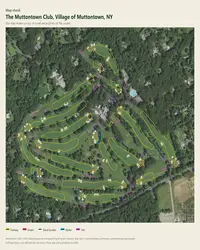 The Muttontown Club map print, map check on an aerial photo