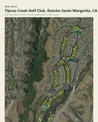 Tijeras Creek Golf Club map print, map check on an aerial photo