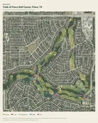 Trails of Frisco Golf Course map print, map check on an aerial photo