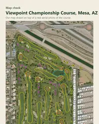 Viewpoint Championship Course map print, map check on an aerial photo