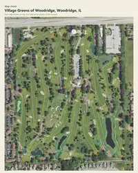Village Greens of Woodridge map print, map check on an aerial photo