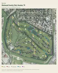 Westwood Country Club map print, map check on an aerial photo