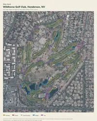 Wildhorse Golf Club map print, map check on an aerial photo