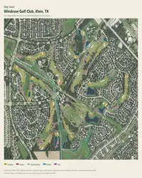 Windrose Golf Club map print, map check on an aerial photo