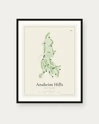 Anaheim Hills Golf Course map print, framed poster