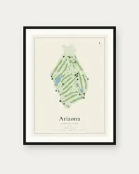 Arizona Country Club map print, framed poster
