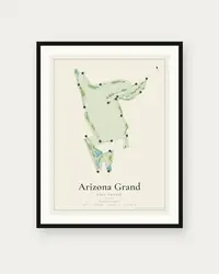 Arizona Grand Golf Course map print, framed poster