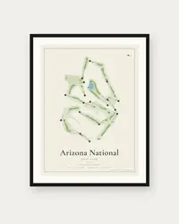 Arizona National Golf Club map print, framed poster