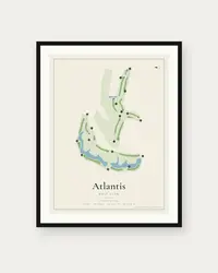 Atlantis Golf Club map print, framed poster